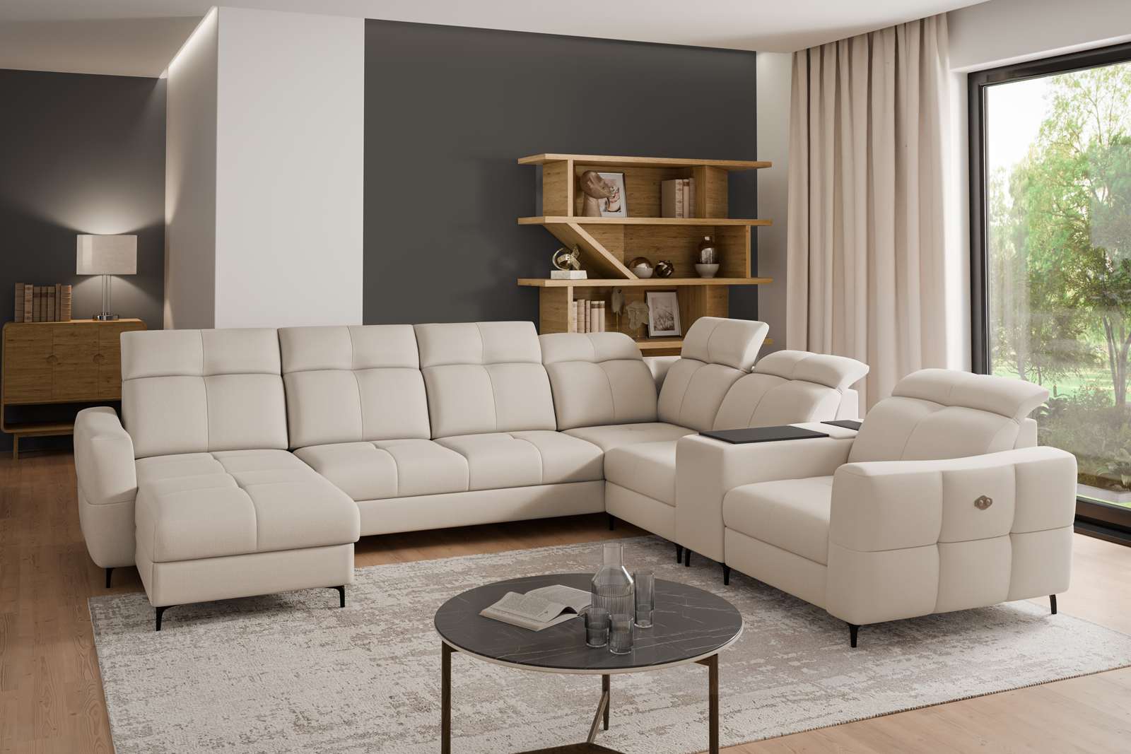 Narożnik modułowy Madison OT(P)-2F-R-1-BR-1E(L)